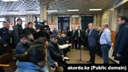 Касым-Жомарт Токаев на встрече с семьями шахтеров. 28 октября 2023 года
