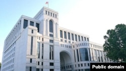 The building of the Armenian Foreign Ministry in Yerevan