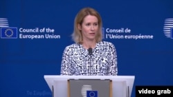 EU foreign policy chief Kaja Kallas has warned that a review of the EU-Georgia Association Agreement is very much on the table. (file photo)