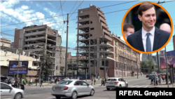 Ostaci zgrade nekadašnjeg vojnog Generlštaba, što bi po planu kompanije Džerada Kušnera (u okviru desno) trebalo da preraste u luksuzni stambeni kompleks. 