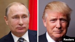 Президенти США та Росії Дональд Трамп (п) та Володимир Путін, фотоколаж