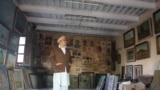 Prague: Arbab Sardar Muhammad painting in his gallery.14JAN2014