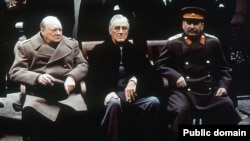 Ялта, Крим – Під час роботи Ялтинської конференції союзників, 1945 рік. На знімку: Черчилль, Рузвельт і Сталін