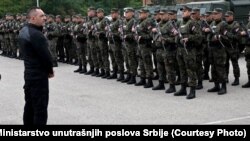 Сербський міністр поліції Александар Вулін на зустрічі зі спеціальної поліцією в Кралєво, 21 вересня 2021 року