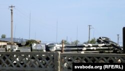 Військова техніка на території технічного центру артилеристів в Осиповичах 