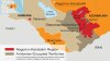 Армения менен Азербайжандын ортосундагы Тоолуу Карабактын картасы. Иллюстрация.
