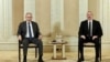 UAE - Armenian Prime Minister Nikol Pashinian and Azerbaijani President Ilham Aliyev meet in Abu Dhabi, July 10, 2025.