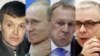 (Зліва напрво) Колишній співробітник російських спецслужб Олександр Литвиненко, президент Росії Володимир Путін, депутат Державної думи Росії Андрій Луговий та підприємець Дмитро Ковтун